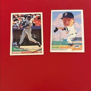 Vintage Baseball Cards - Roger Clemens & Darryl Strawberry